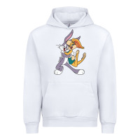 White bugs bunny and lola bunny Urban Hoodie - DesigneFamous