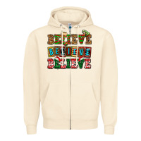 Sandshell believe believe believe Zipper Hoodie - AdoDesignShop