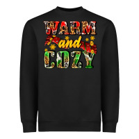 Black warm and cozy with scarf Heavyweight Sweatshirt - AdoDesignShop