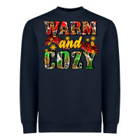 Navy warm and cozy with scarf Heavyweight Sweatshirt - AdoDesignShop