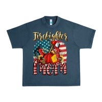 Midnight Navy Firefighter mom Urban Heavy Tee - FaDigitalArtStudio