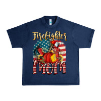 Navy Firefighter mom Urban Heavy Tee - FaDigitalArtStudio