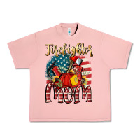 Salmon Firefighter mom Urban Heavy Tee - FaDigitalArtStudio