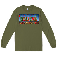 Army Green christmas believe license plate Long Sleeve Tee - BundleAndBundleShop