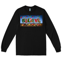 Black christmas believe license plate Long Sleeve Tee - BundleAndBundleShop