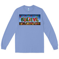 Colony Blue christmas believe license plate Long Sleeve Tee - BundleAndBundleShop