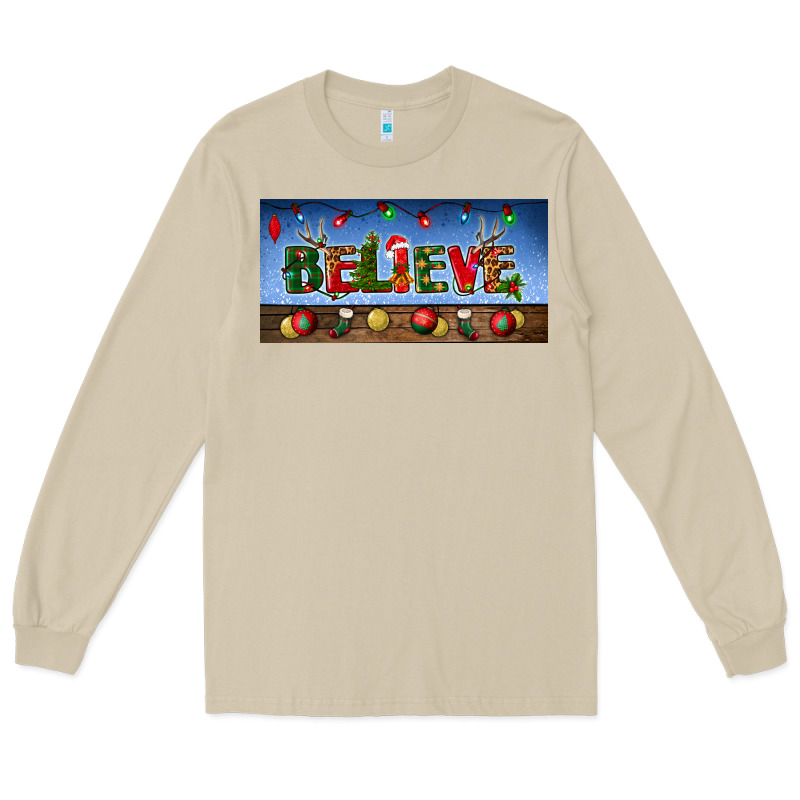 Christmas Believe License Plate Long Sleeve Tee by BundleAndBundleShop | Teevron