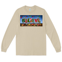 Mushroom christmas believe license plate Long Sleeve Tee - BundleAndBundleShop