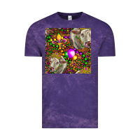 Cloud Purple Mardi Gras Cow Leopard Seamless Pattern Vintage Tee - FaDigitalArtStudio