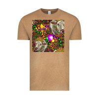 Vintage Camel Mardi Gras Cow Leopard Seamless Pattern Vintage Tee - FaDigitalArtStudio