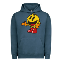 Pigment Midnight Navy pacman Urban Hoodie - DesigneFamous