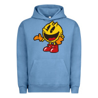 Pigment Pebble Blue pacman Urban Hoodie - DesigneFamous
