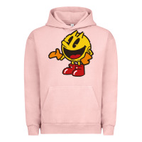 Pigment Salmon pacman Urban Hoodie - DesigneFamous