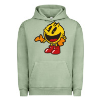Pigment Oil Green pacman Urban Hoodie - DesigneFamous