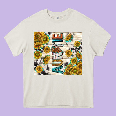 Auntie With Lightning Bolt Heavy Core Tee Designed By Tumblerdesignbyshophia