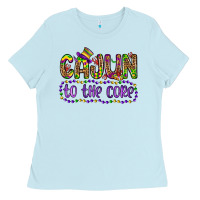 Baby Blue cajun to the core Ladies Tee - OliviaCreatesArt