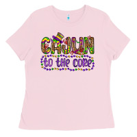 Bubblegum Pink cajun to the core Ladies Tee - OliviaCreatesArt