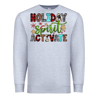 Heather Grey holiday spirit activate Premium Sweatshirt - JahusDesignShop