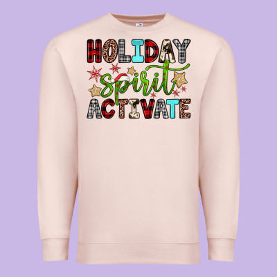 Holiday Spirit Activate Premium Sweatshirt Designed By Jahusdesignshop