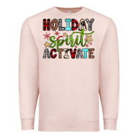 Pale Pink holiday spirit activate Premium Sweatshirt - JahusDesignShop