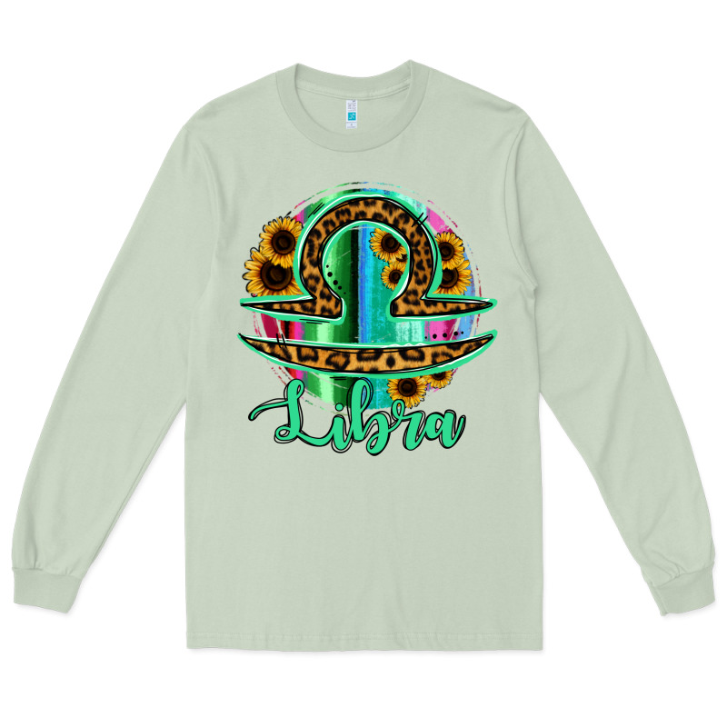 Libra Zodiac Sign Sunflower Leopard Serape Long Sleeve Tee by RanaPortraitStore | Teevron