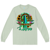 Matcha Libra Zodiac Sign Sunflower Leopard Serape Long Sleeve Tee - RanaPortraitStore