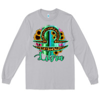Moon Dust Libra Zodiac Sign Sunflower Leopard Serape Long Sleeve Tee - RanaPortraitStore