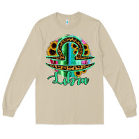 Mushroom Libra Zodiac Sign Sunflower Leopard Serape Long Sleeve Tee - RanaPortraitStore