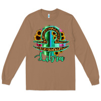 Toasted Coconut Libra Zodiac Sign Sunflower Leopard Serape Long Sleeve Tee - RanaPortraitStore