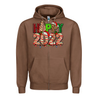 Chestnut happy 2022 with christmas tree cake Zipper Hoodie - AdoDesignShop