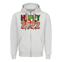 Dove Grey happy 2022 with christmas tree cake Zipper Hoodie - AdoDesignShop