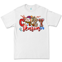 White cozy season snowman Premium Tee - CowGirlArtShop