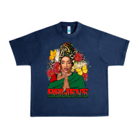 Navy believe black woman Urban Heavy Tee - FaDigitalArtStudio