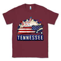 Burgundy tennessee 4th of july Classic Tee - CowGirlArtShop