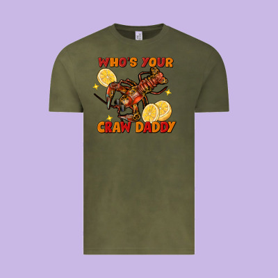 Crawfish Who's Your Craw Daddy Vintage Tee Designed By Fadigitalartstudio