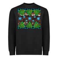 Black Christmas tree with snow Heavyweight Sweatshirt - AdoDesignShop