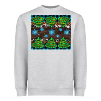 Heather Grey Christmas tree with snow Heavyweight Sweatshirt - AdoDesignShop
