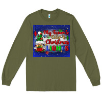 Army Green my favorite color is Christmas lights Long Sleeve Tee - BundleAndBundleShop