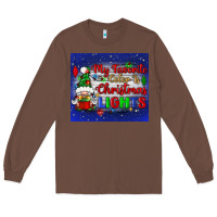 Chestnut my favorite color is Christmas lights Long Sleeve Tee - BundleAndBundleShop