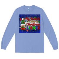 Colony Blue my favorite color is Christmas lights Long Sleeve Tee - BundleAndBundleShop