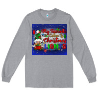 Heather Grey my favorite color is Christmas lights Long Sleeve Tee - BundleAndBundleShop