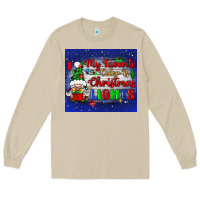 Mushroom my favorite color is Christmas lights Long Sleeve Tee - BundleAndBundleShop