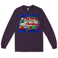 Plum my favorite color is Christmas lights Long Sleeve Tee - BundleAndBundleShop