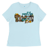 Baby Blue can't be tamed bull skull Ladies Tee - OliviaCreatesArt
