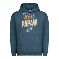 Pigment Midnight Navy Mens Best Papaw Ever Funny Dad / Grandpa Urban Hoodie - DesigneFamous