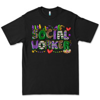 Black social worker mardi gras cowgirl Premium Tee - CowGirlArtShop
