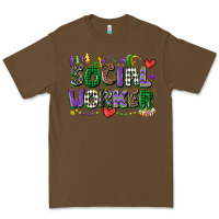 Cacao social worker mardi gras cowgirl Premium Tee - CowGirlArtShop