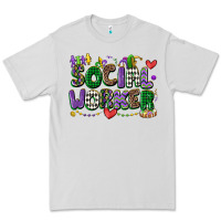 Dove Grey social worker mardi gras cowgirl Premium Tee - CowGirlArtShop