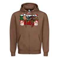 Chestnut santa baby with santa and christmas tree cake Zipper Hoodie - AdoDesignShop
