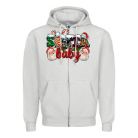 Dove Grey santa baby with santa and christmas tree cake Zipper Hoodie - AdoDesignShop